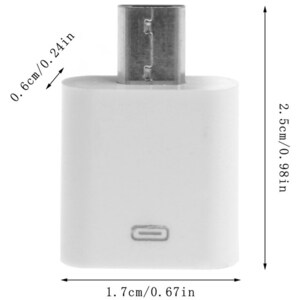 4XEM USB-C MALE TO 8 PIN FEMALE - 1 x USB Type C Male - 1 x 8-pin Lightning Proprietary Connector Female - White