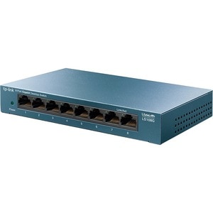 Switch Ethernet TP-Link LiteWave LS108G 8 Porte - Gigabit Ethernet - 10/100/1000Base-T - 2 Layer supportato - Coppia incro
