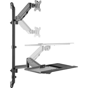 Digitus Wandhalterung für Monitor, Tastatur, Computer, TV, Workstation - Schwarz - 1 Unterstützte(r) Display(s)Bildschirmg