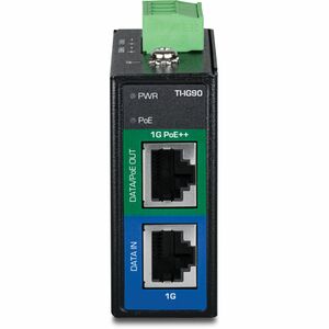 TRENDnet Industrial 95W Gigabit PoE++ Injector, TI-IG90, 1 x Gigabit Port, 1 x Gigabit PoE++ Port, Provides PoE (15.4W), P