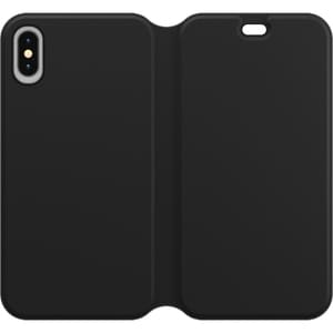 OtterBox Strada Carrying Case (Book Fold) Apple iPhone XS Max - Black - Fingerprint Resistant, Scratch Resistant, Scuff Re