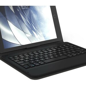 ZAGG Messenger Folio Keyboard/Cover Case (Folio) for 9.7" Apple iPad Pro, iPad, iPad Air, iPad Air 2 - Black - Ding Resist