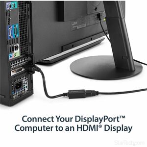 StarTech.com DisplayPort to HDMI Adapter, 1080p DP to HDMI Video Converter, DP to HDMI Monitor/TV Dongle, Passive, Latchin
