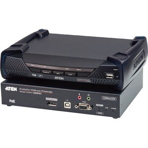 4K DP KVM OVER IP RECEIVER W/POE