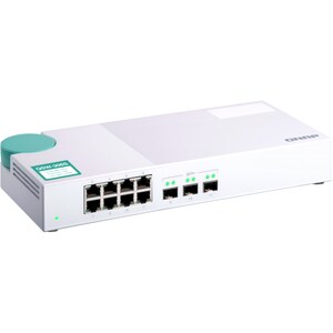 QNAP QSW-308S 8 Ports Ethernet Switch - 2 Layer Supported - Modular - Twisted Pair, Optical Fiber - Desktop