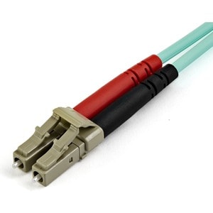 StarTech.com 450FBLCLC10. Kabellänge: 10 m, Fibre optic type: OM4, Anschluss 1: LC, Anschluss 2: LC, Core diameter: 50 µm,
