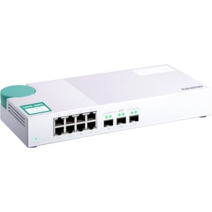 QNAP QSW-308S 8 Ports Ethernet Switch - 2 Layer Supported - Modular - Twisted Pair, Optical Fiber - Desktop - 2 Year Limit