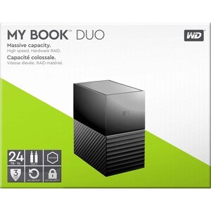 WD My Book Duo WDBFBE0240JBK 2 x Gesamtzahl Einschübe DAS-Speichersystem - 24 TB HDD Desktop - 2 x HDD installiert - 24 TB
