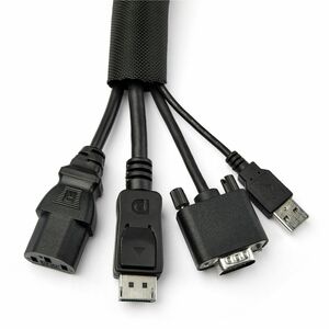 StarTech.com 15' (4.6m) Cable Management Sleeve/Wrap - Flexible Cable Manager - Expandable Coiled Cord Protector/Organizer