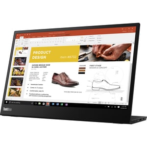 Lenovo ThinkVision M14 14" Class Full HD LCD Monitor - 16:9 - Raven Black - 35.6 cm (14") Viewable - In-plane Switching (I