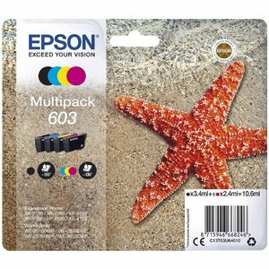 Epson 603 Original Inkjet Ink Cartridge - Multi-pack - Cyan, Magenta, Yellow - 4 / Pack - Inkjet - 4 / Pack