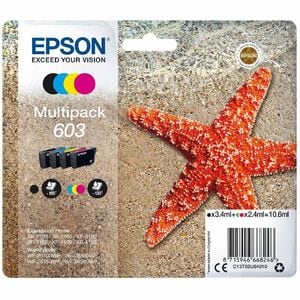 Epson 603XL Original Extra Large Yield Inkjet Ink Cartridge - Multi-pack - Black, Cyan, Magenta, Yellow - 4 / Pack - Inkje