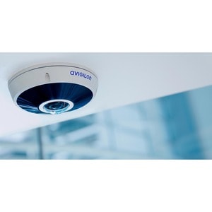 Avigilon 6 Megapixel Network Camera - Fisheye - Signal White - 32.81 ft - H.264 (MPEG-4 Part 10/AVC), MJPEG - CMOS - Surfa