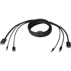 Belkin TAA DP/USB/AUD SKVM CBL, DP M/M; USB A/B, 10' - 10 ft DisplayPort/Mini-phone/USB KVM Cable for KVM Switch, Computer