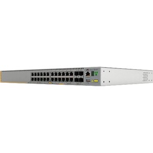 Allied Telesis x530 x530-28GTXm 24 Ports Manageable Layer 3 Switch - 3 Layer Supported - Modular - Optical Fiber, Twisted 