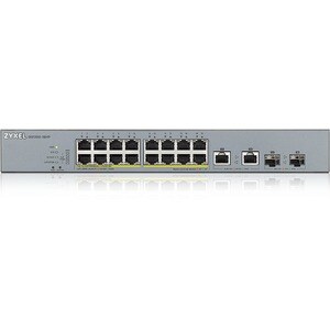 ZYXEL GS1350 GS1350-18HP 16 Ports Manageable Ethernet Switch - 2 Layer Supported - Modular - 2 SFP Slots - Twisted Pair, O