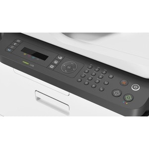HP 179fwg Kabellos - Laser-Multifunktionsdrucker - Farbe - Kopierer/Fax/Drucker/Scanner - 18 Seiten/Min. Mono/4 ppm Farbdr
