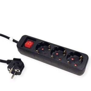 Roline PowerBar Steckdosenleiste - 3 x Typ F - 1,50 m Kabel - 250 V AC Voltage - 3,60 kW - Desktop - Schwarz