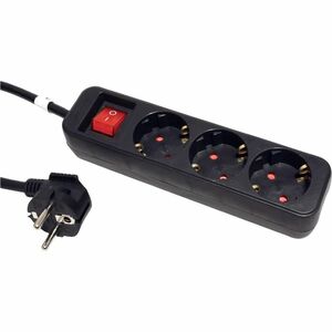 Roline PowerBar Steckdosenleiste - 3 x Schuko CEE 7/3 - 6 m Kabel - 250 V AC Voltage - 3,60 kW - Desktop - Schwarz