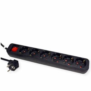 Roline PowerBar Steckdosenleiste - Schuko CEE 7/6 - 6 x Typ F (CEE 7/3) - 3 m Kabel - 250 V AC Voltage - 3,60 kW - Desktop