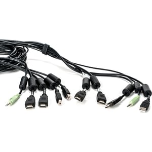 CABLE ASSY, 2-HDMI 2-USB/1-AUDIO, 10FT