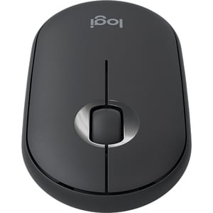 Logitech Pebble M350 Mouse - Bluetooth/Radio Frequency - USB - Optical - 3 Button(s) - Graphite - Wireless - 2.40 GHz - 10