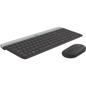 Logitech MK470 Keyboard & Mouse - English (US) - USB Wireless RF - USB Wireless RF - Optical - 1000 dpi - Scroll Wheel - S
