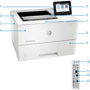 Imprimante laser Bureau HP LaserJet Managed E50145 E50145dn - Monochrome - Impression 45 ppm Mono - 1200 x 1200 dpi - Rect