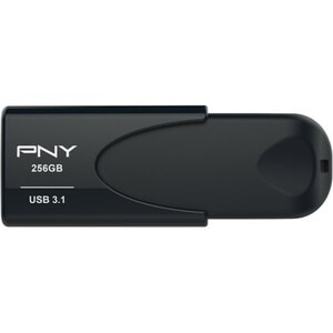 PNY Attaché 4 3.1 256 GB USB 3.1 Typ A Flash-Laufwerk - Schwarz - 80 MB/s Read Speed - 20 MB/s Write Speed - 1 / Pack