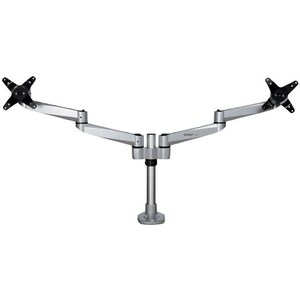 StarTech.com Desk Mount Dual Monitor Arm, Premium Articulating Desktop VESA Mount up to 27" (17.6lb/8kg) Displays, Height 