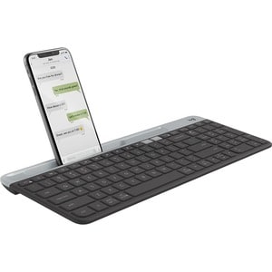 Logitech K580 Keyboard - Wireless Connectivity - USB Interface - Danish, Norwegian, Swedish, Finnish - Graphite - Bluetoot