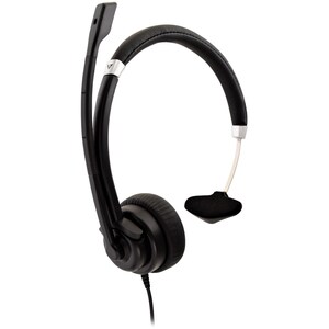 V7 Deluxe HA401 Kabel Kopfbügel, Auf den Ohren Mono Headset - Schwarz, Silber - Microsoft-Teams-Zertifizierung - Monaural 