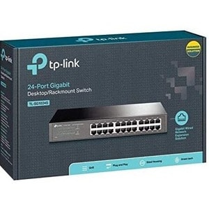 TP-Link TL-SG1024S - 24-Port Gigabit Desktop/Rackmount Ethernet Switch - Plug & Play - Shielded Ports - Sturdy Metal - Fan