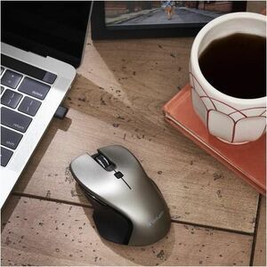 Verbatim USB-C™ Wireless Blue LED Mouse - Graphite - Blue LED/Optical - Wireless - Radio Frequency - 2.40 GHz - Graphite -