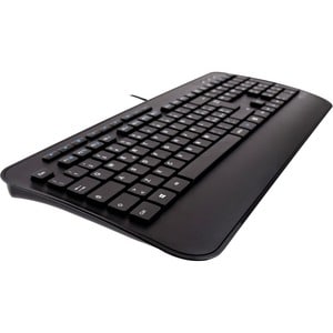 V7 Professional KU300IT Keyboard - Cable Connectivity - USB Interface - Italian - QWERTY Layout - Black - Membrane Keyswit