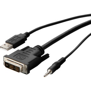 Belkin TAA DVI to HDMI/USB/AUD CBL, VID MM; USB A/B, 6' - 6 ft DVI-I/HDMI/Mini-phone/USB KVM Cable for Keyboard, Mouse, KV
