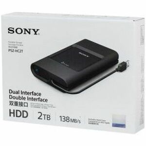 Sony 2 TB Portable Hard Drive - 2.5" External - Black - USB 3.1