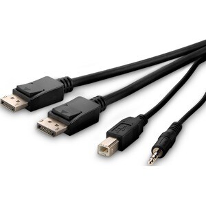 Belkin TAA 2 MDP t-to DP/USB/AUD CBL, VID M/M; USB A/B, 6' - 6 ft DisplayPort/Mini DisplayPort/Mini-phone/USB KVM Cable fo