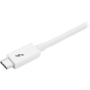 StarTech.com 2m Thunderbolt 3 Cable - 20Gbps - White - Thunderbolt / USB-C / DisplayPort Compatible - Thunderbolt 3 USB-C 