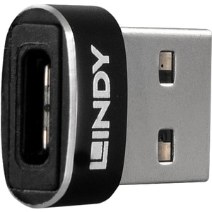 LINDY Data Transfer Adapter - 1 x Type A USB 2.0 USB Male - 1 x Type C USB 2.0 USB Female - Nickel Connector - Gold Contact