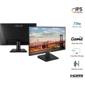 Asus VA24EHE 23.8" Full HD WLED Gaming LCD Monitor - 16:9 - Black - 24" Class - In-plane Switching (IPS) Technology - 1920