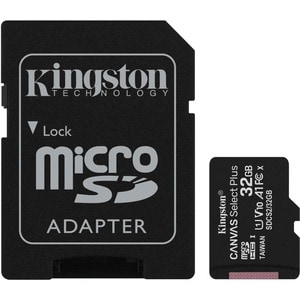 Kingston Canvas Select Plus SDCS2 32 GB Class 10/UHS-I (U1) microSDHC - 3 Pack - 100 MB/s Read - Lifetime Warranty