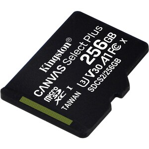 Kingston Canvas Select Plus 256 GB Class 10/UHS-I (U3) microSDXC - 1 - 100 MB/s Lesegeschwindigkeit - 85 MB/s Schreibgesch