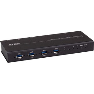 ATEN US3344I USB Switch - USB Type B - Wall Mountable - 4 Total USB Port(s) - 4 USB 3.1 Port(s) - Mac, Linux, PC