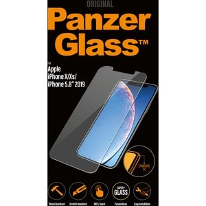 PanzerGlass Original Tempered Glass Screen Protector - Crystal Clear - For 14.7 cm (5.8") LCD iPhone X, iPhone XS - Shock 