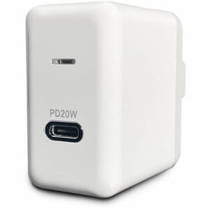 4XEM 20W USB-C PD Wall Charger with Quick Charge 3.0, Fast Charging, Retractable Prongs, White - 20W USB-C Power Delivery 