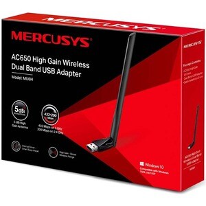Mercusys MU6H IEEE 802.11 a/b/g/n/ac Banda dual Adaptador Wi-Fi para Computadora de escritorio, Portátil, Router inalámbri
