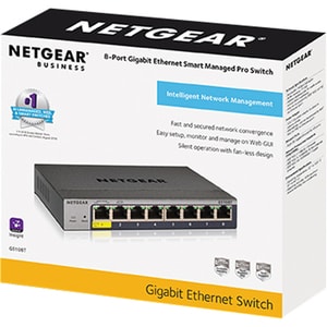 Netgear ProSafe GS108Tv3 8 Ports Manageable Ethernet Switch - 3 Layer Supported - Twisted Pair - Desktop, Wall Mountable