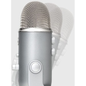 Blue Yeti Wired Condenser Microphone - Stereo - 20 Hz to 20 kHz - Cardioid, Bi-directional, Omni-directional - Stand Mount