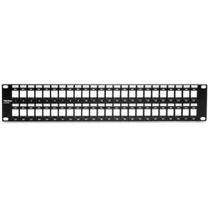 TRENDnet 48-Port Blank Keystone 2U HD Patch Panel, 2U 19" Rackmount Housing, HD Keystone Network Patch Panel, Recommended 